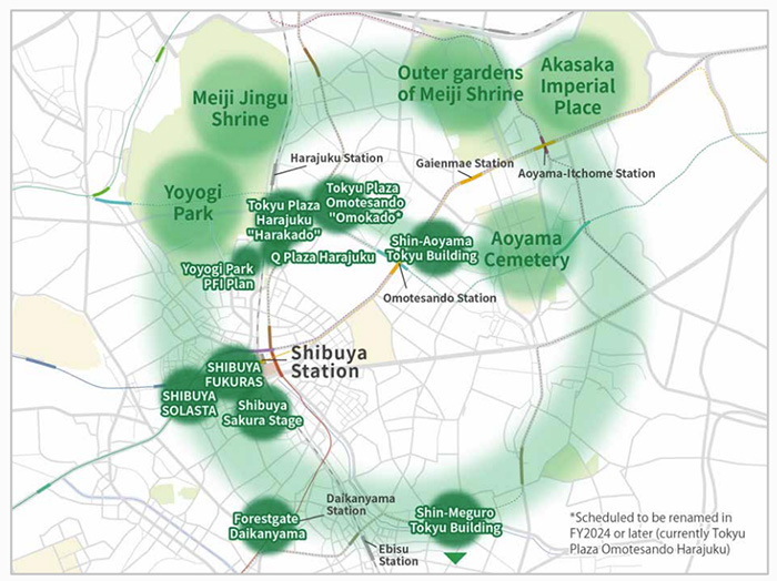 Formation of ecological network in greater Shibuya area and configuration of KPI for FY2030
