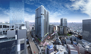 Distant view of Shibuya Sakura Stage