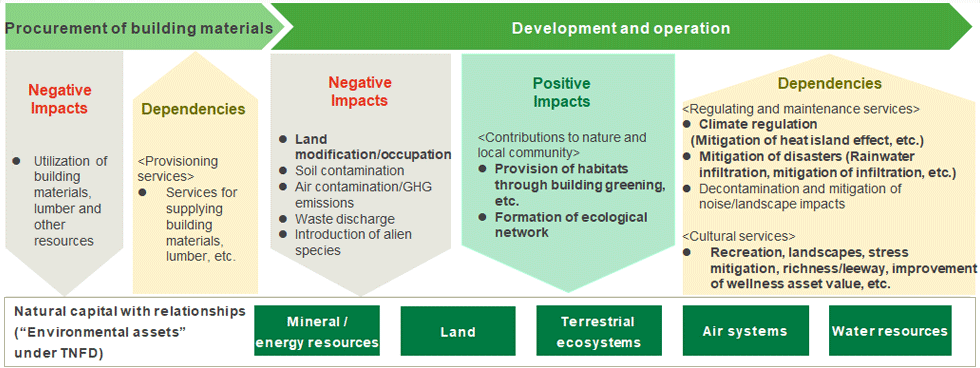 Dependencies and impacts on nature in value chain