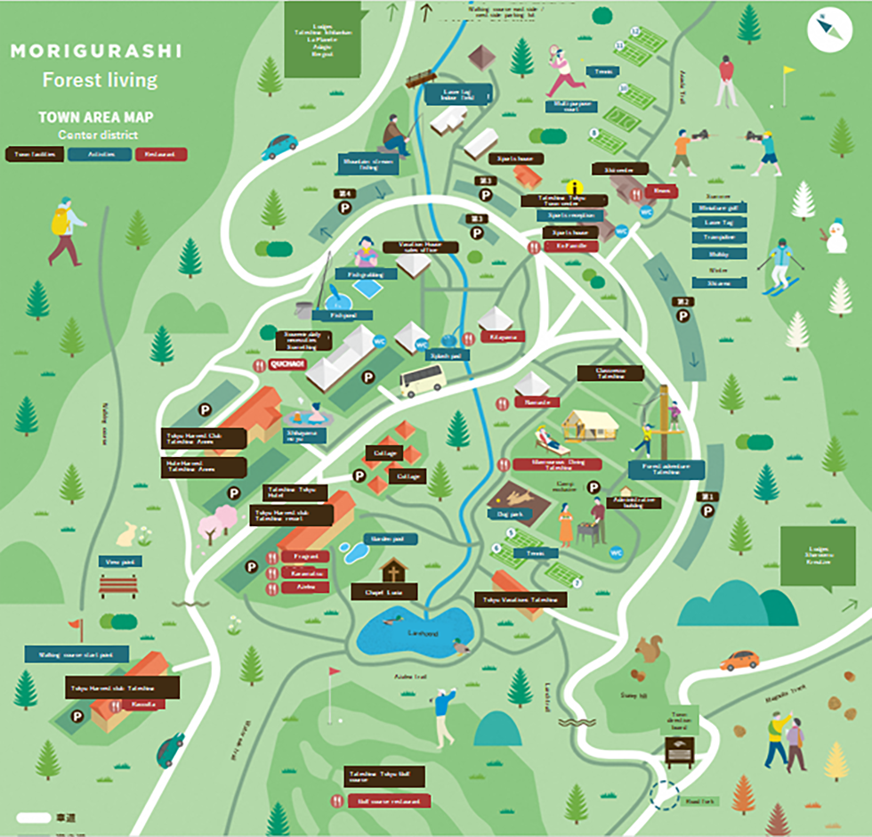 Tokyu Resort Town Tateshina・TOWN AREA MAP of Center district